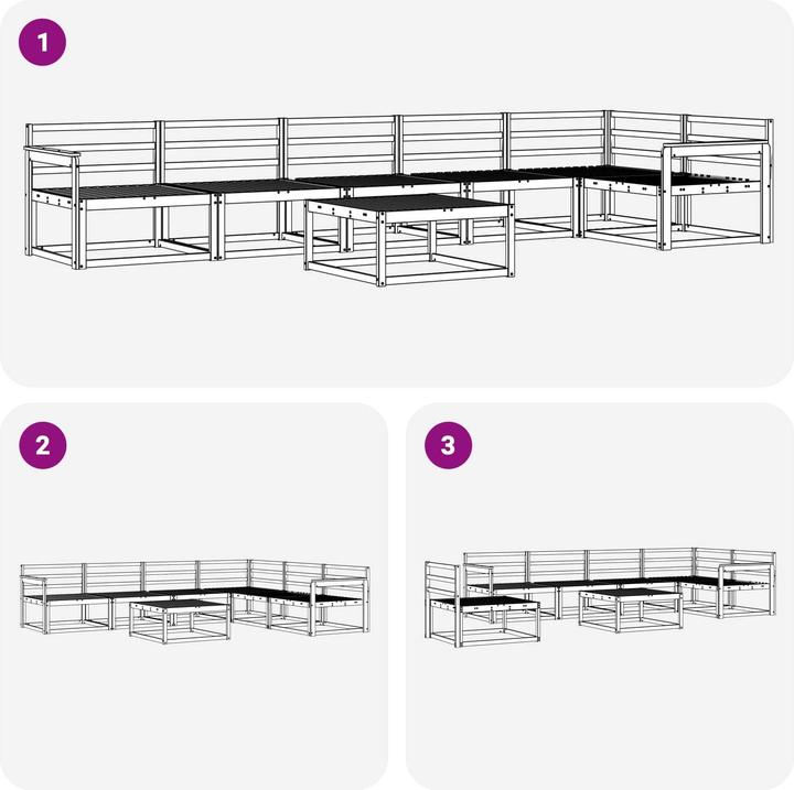 Produktbild vidaXL Outdoor-Sofa
