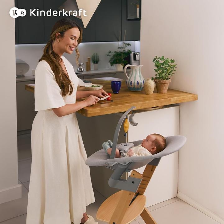 Actual product image KinderKraft Enock + Calmee reclining function (Stair high chair)