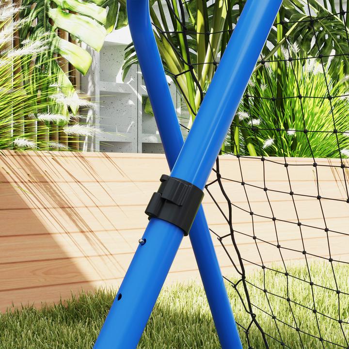 Actual product image Homcom Fussball Rebounder PE, Metall Blau