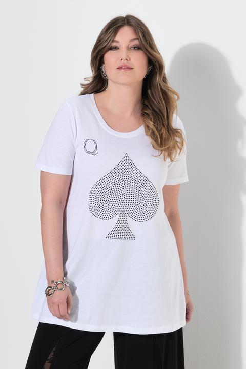 Immagine prodotto Miamoda T-shirt dal taglio svasato con brillantini e design con carte (60)