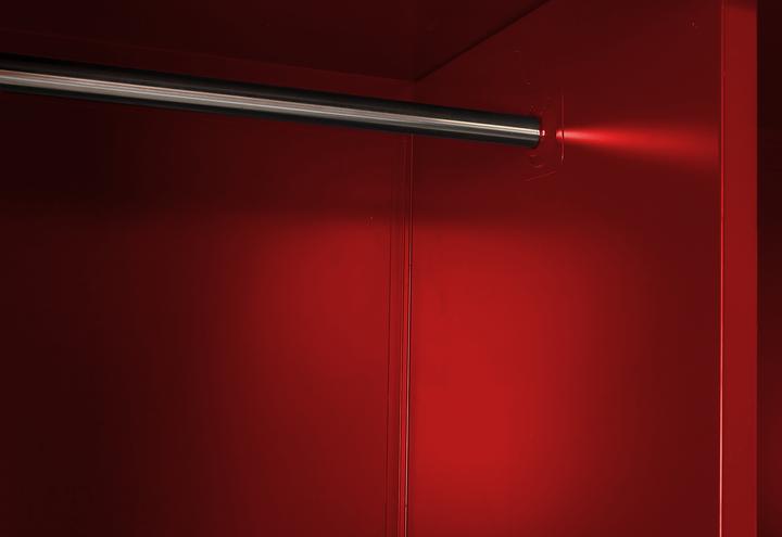 Produktbild Jet-Line Aktenschrank Omsk rot-dunkelgrau mit Garderobe (90 x 45 x 185 cm)