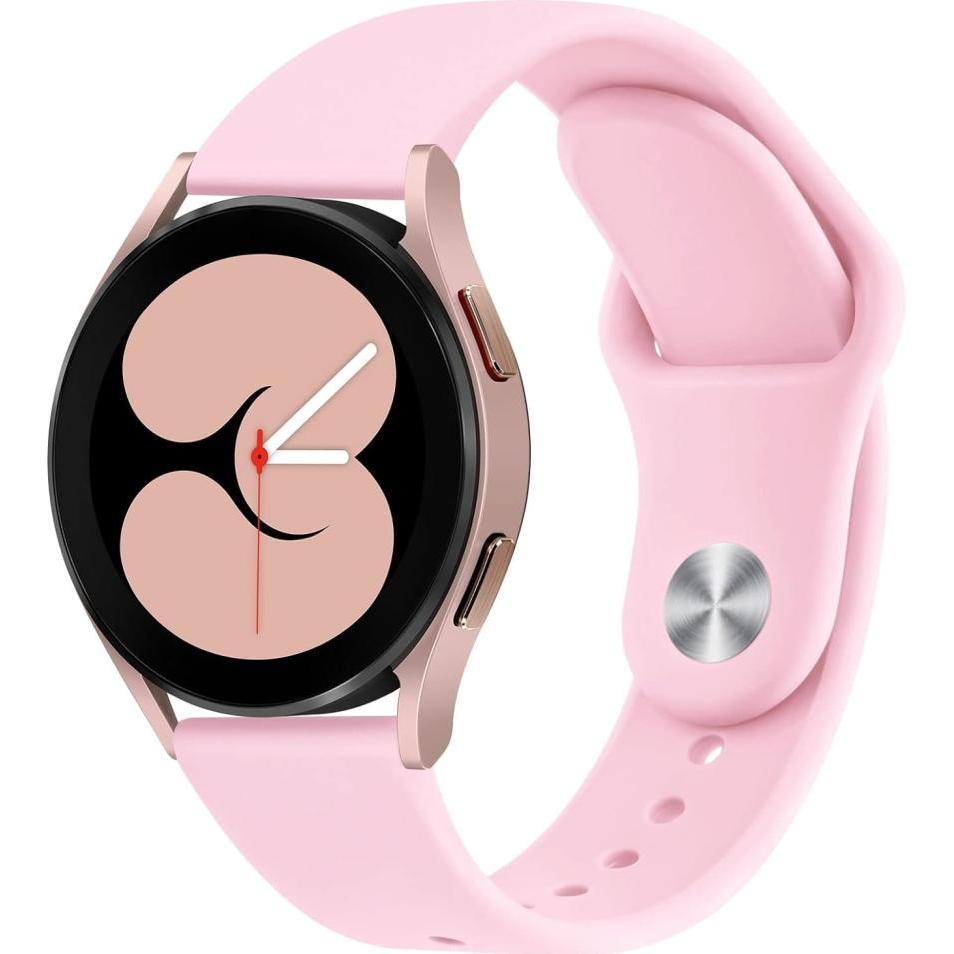 Thumbnail - Screenguard Silicone Strap Sportarmband (Silikon, Galaxy Watch4 (44 mm)), Uhrenarmband, Rosa