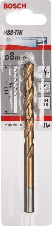 Productafbeelding Bosch Professional Zubehör HSS metaaldraaiboor 8 mm A (8 mm)