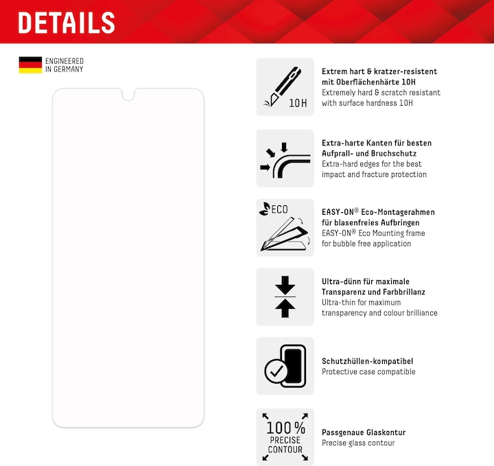 Actual product image Displex Real Glass, 2D Panzerglas (1 Piece, Google Pixel 8)