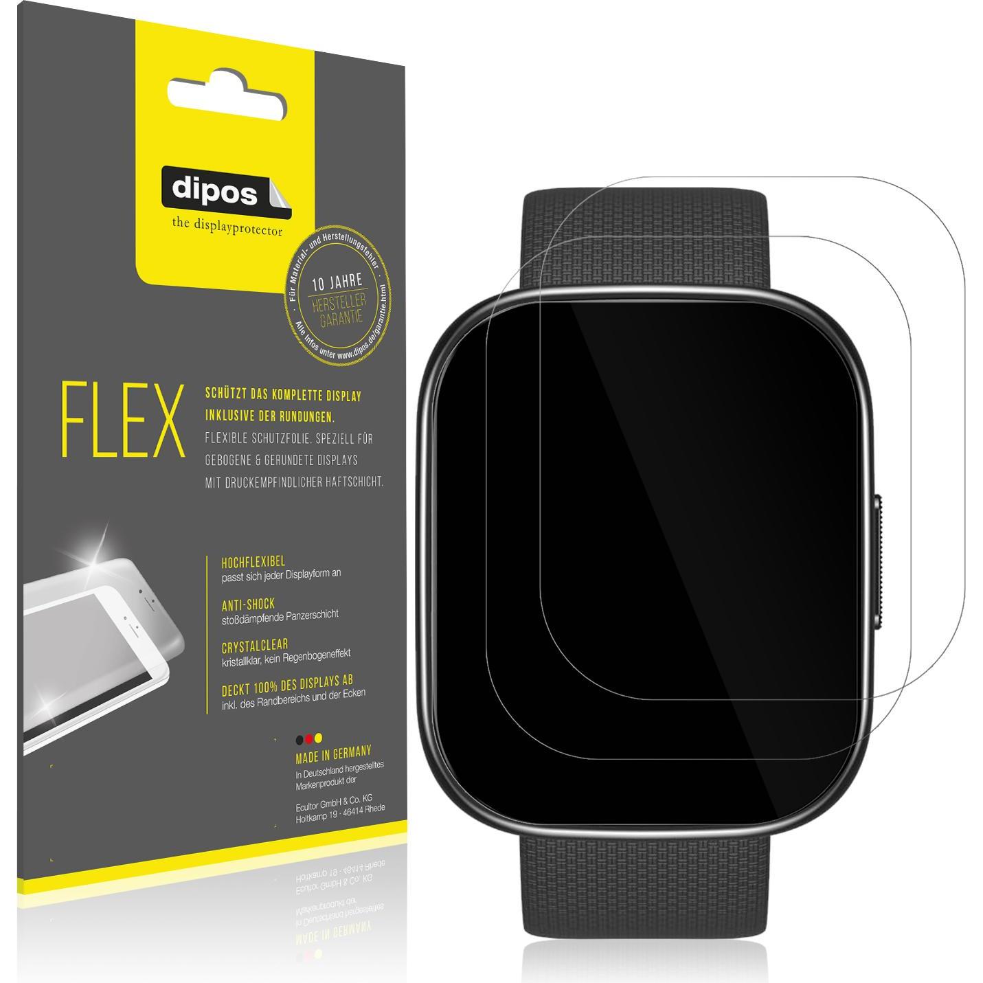 Dipos 3D Full Cover Schutzfolie, Smartwatch Schutzfolie, Transparent