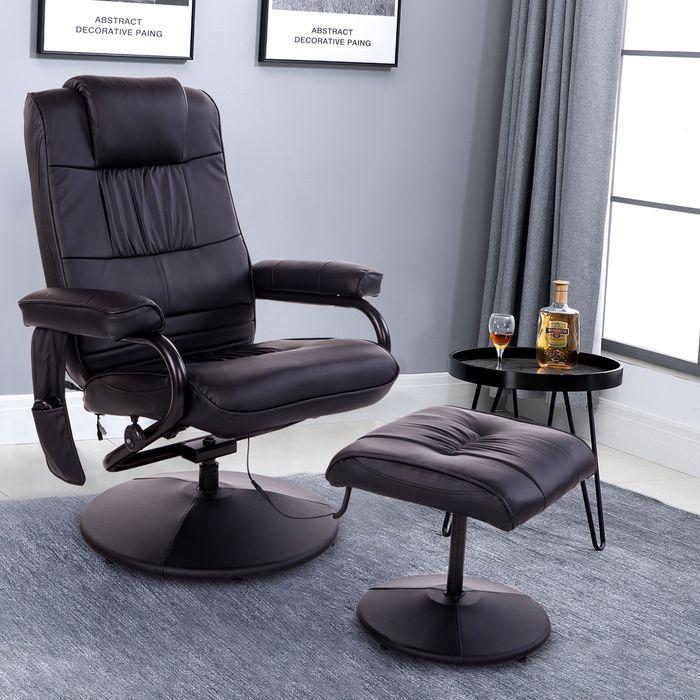 Produktbild Swisshandel24 Relaxliege mit Liegefunktion Massagesessel Fernsehsessel TV Sessel mit Massagefunktion inkl. Hocker