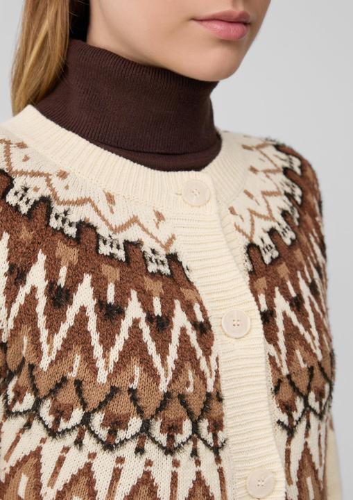 Produktbild s.Oliver Strickjacke Jacquard-Strickjacke im Relaxed Fit (38)