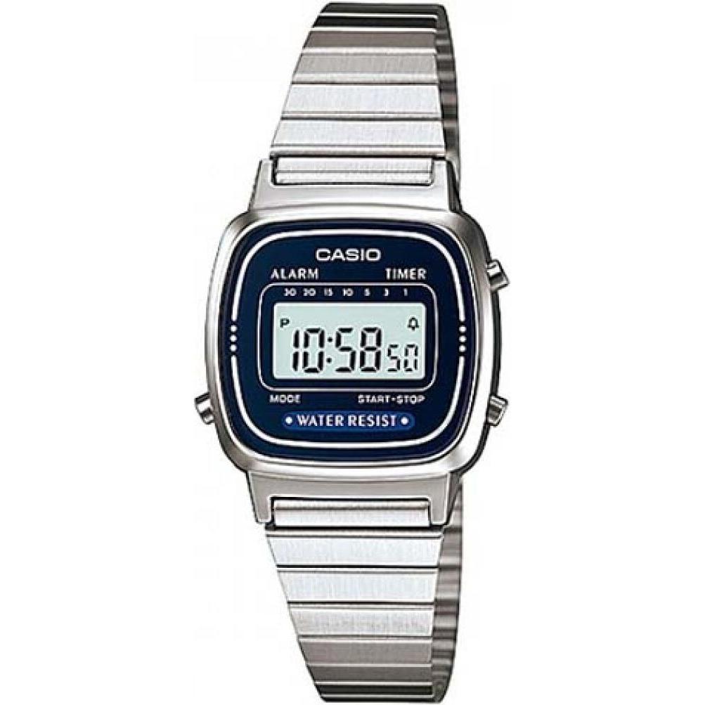 Casio, Armbanduhr, Retro Vintage - LA670WA-2D, Silber, (Digitaluhr, 25 mm)