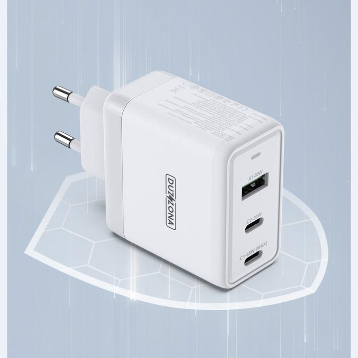 Produktbild Duzzona T1 PD 65W GaN Travel Charger 1A2C - Weiss (65 W)