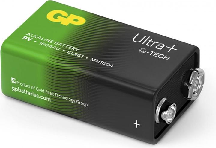 Actual product image GP Batteries Ultra Plus Alkaline Battery 9 V Block 1 Blister (1 pcs., 9V Block)