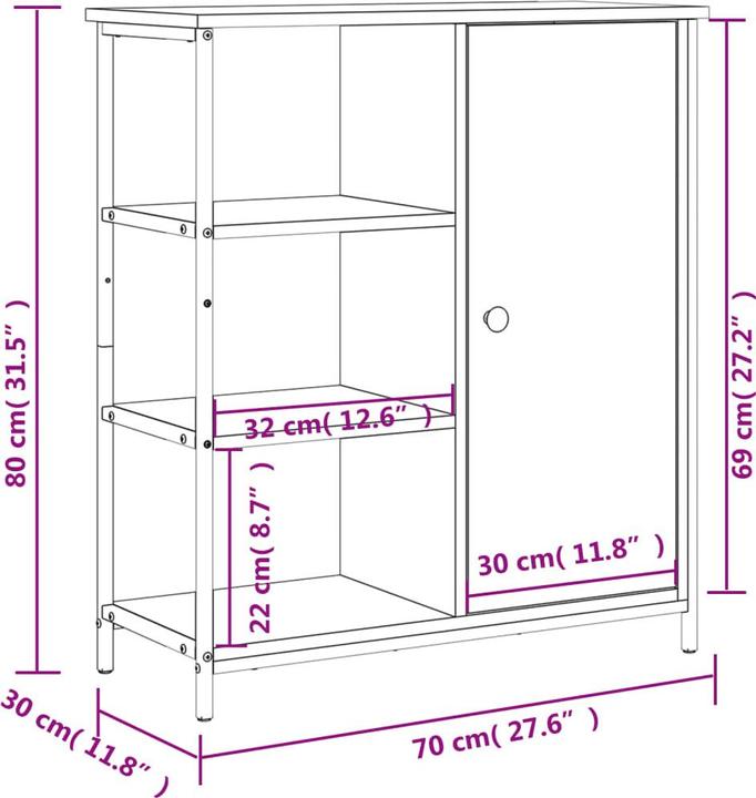 Image du produit vidaXL Sideboard (70 x 30 x 80 cm)