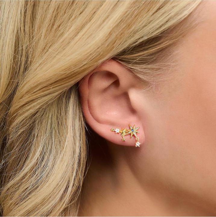 Produktbild Thomas Sabo Ohrringe Ear Climber Royalty Sterne Gold (925er Silber)