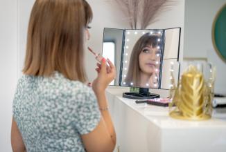 Productafbeelding Humanas HS-ML04 Make-up spiegel met LED-achtergrondverlichting - Zwart