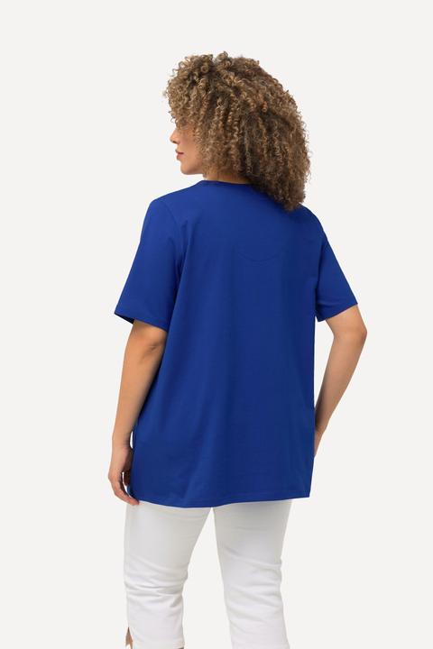 Immagine prodotto Ulla Popken T-shirt dal taglio svasato con scollo a tunica e mezze maniche (62)