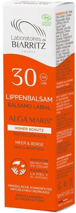 Produktbild Laboratoires de Biarritz Lippenbalsam LSF30 ohne Parfum Bals (Pflegestift, 15 ml)