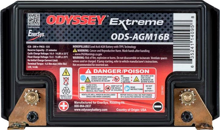 Immagine prodotto EnerSys PC535 Batteria moto Odyssey (12 V, 14 Ah, 200 A)