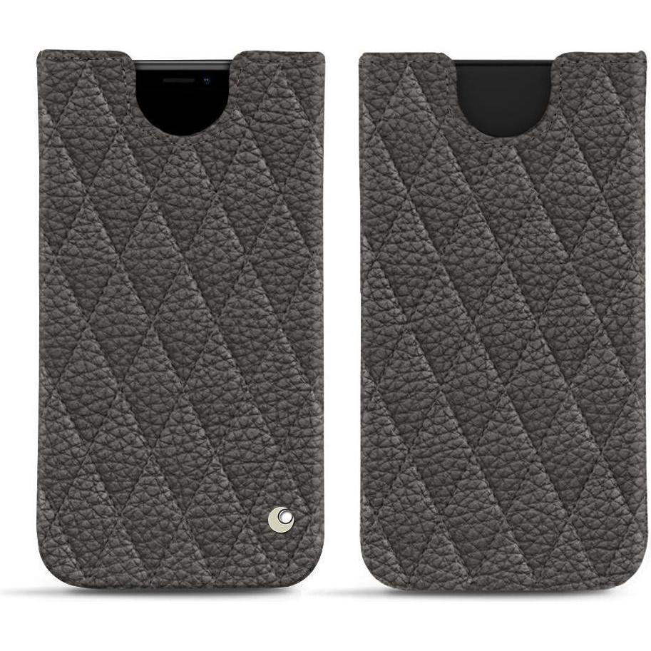 Noreve Lederschutzhülle (Apple iPhone XR), Smartphone Hülle, Grau