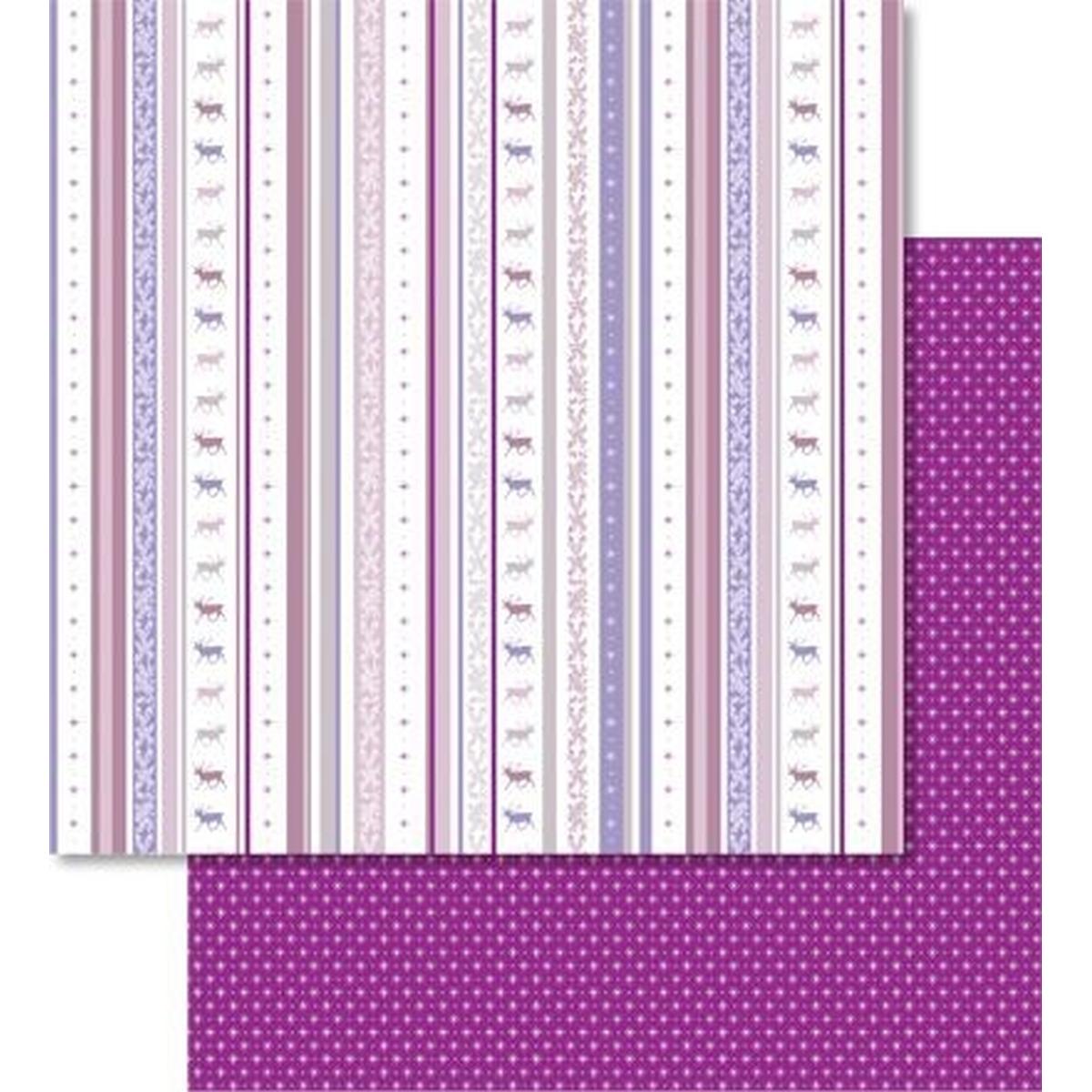 Ursus, Bastelpapier, Scrapbook Paper Classic Christmas flieder/brombeer 12x12 Zoll VE=25 Blatt Motiv 4 (25 x)
