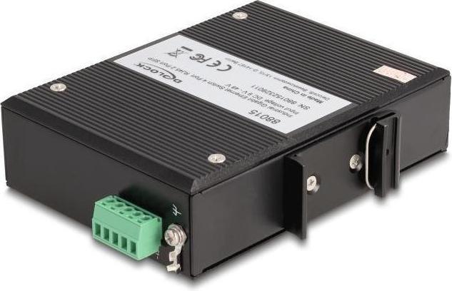 Actual product image Delock Industrial Gigabit Ethernet switch 4 port RJ45 2 port SFP for top-hat rail (6 Ports)