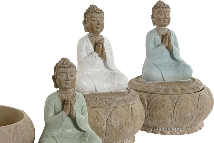 Image du produit Esprit Deko-Figur Home ESPRIT Weiss grün türkis Orientalisch 11 x 11 x 15 cm (3 Stück) (11 x 11 x 15 cm)