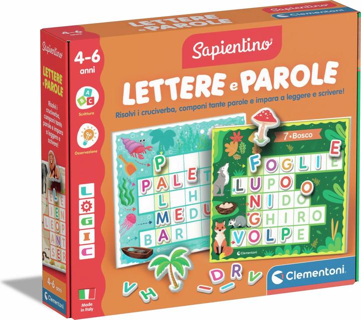 Immagine prodotto Clementoni Sapientino Logic carte illustrate con lettere, cruciverba per bambini, Flashc