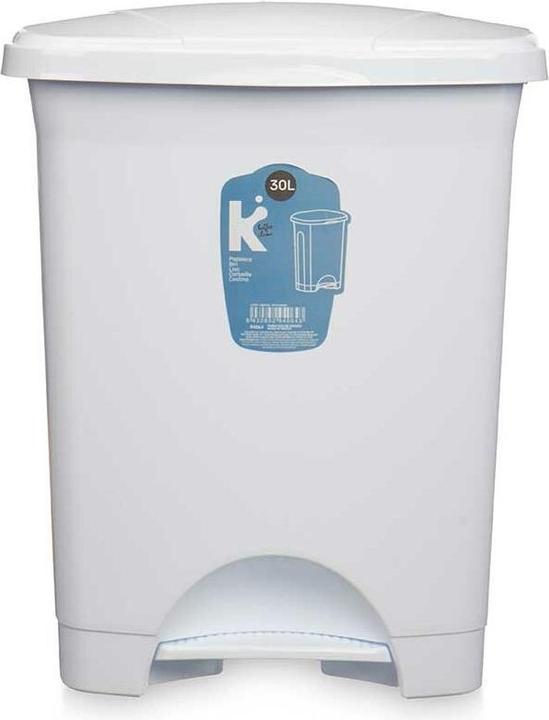 Actual product image Natec Papierkorb mit Pedal Weiss Kunststoff 30 L (4 Stück) (30 l)