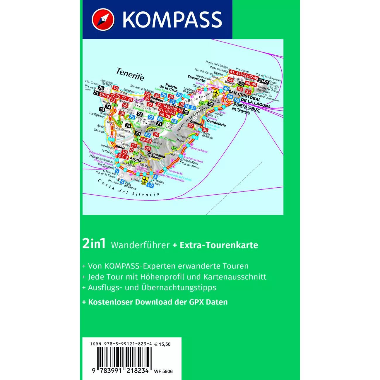 Thumbnail - Wanderführer Teneriffa, 80 Touren, Landkarte