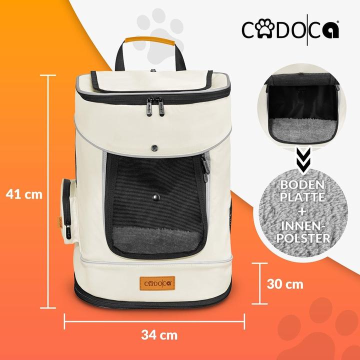 Image du produit Cadoca Sac à dos (Chien, Chat, Respirant, Pliable, Verrouillable)