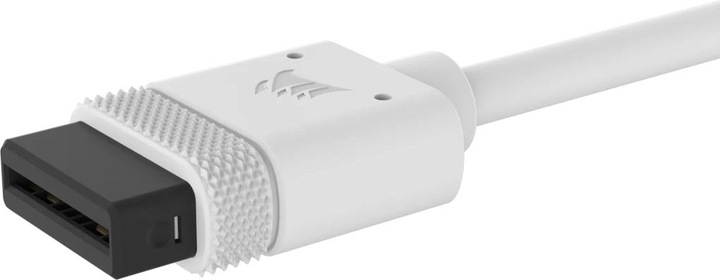 Image du produit Corsair Câble iCUE LINK 600mm avec connecteurs droits/étroits à 90°, blanc