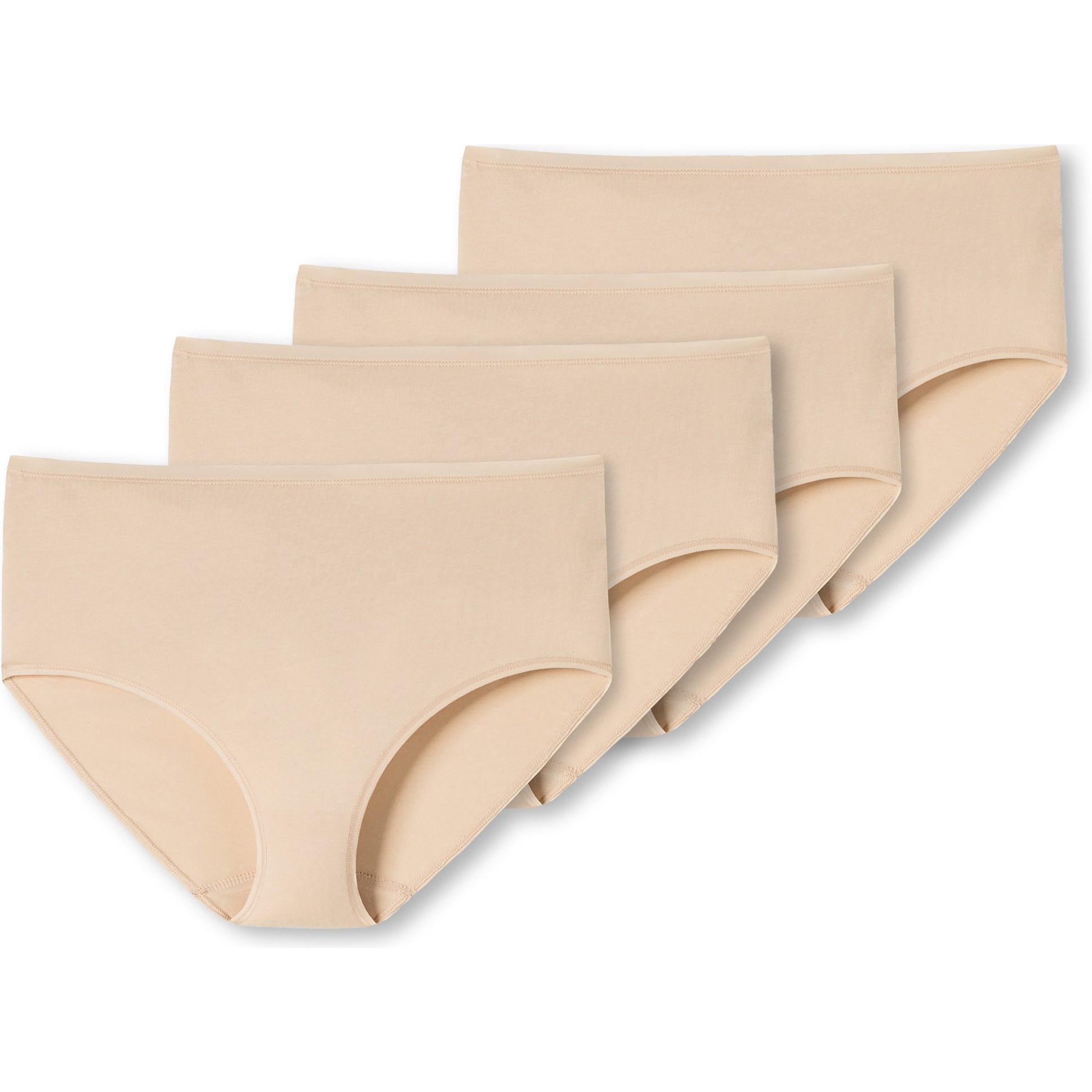 Schiesser, Damen, Unterhosen, 4PACK Midi, Beige, (M, 4er Pack)