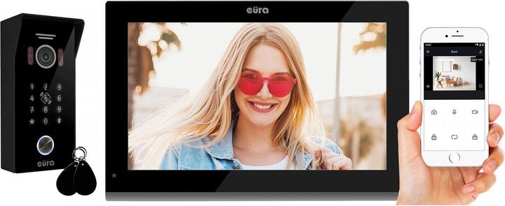 Produktbild No Name WIDEODOMOFON EURA VDP-99C5 czarny WiFi RFID TUYA (Kabellos)