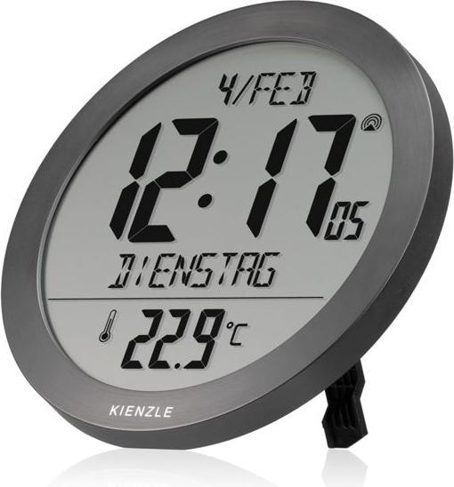 Produktbild Kienzle Funkuhr mit Innentem- peratur, anthrazit