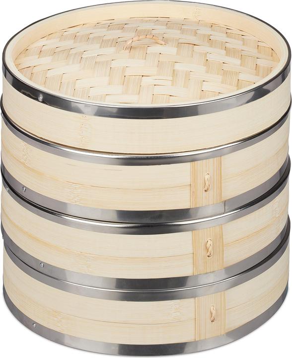 Actual product image Relaxdays Dampfgarer (24 cm, Plant materials)