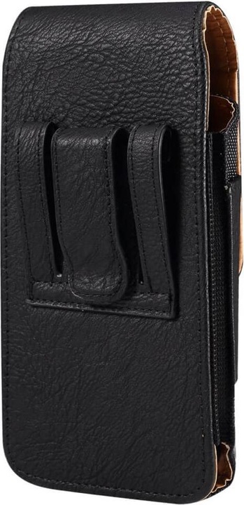Immagine prodotto Cover-Discount Nylon - Borsa da cintura in pelle con tasca per carte di credito nero / L