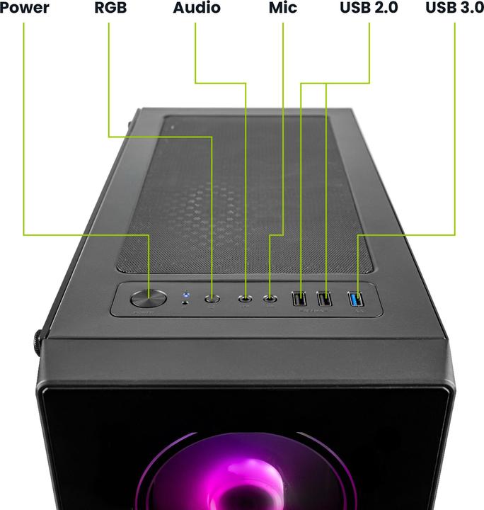 Immagine prodotto Megaport PC da gioco Intel Core i7-12700F - Nvidia GeForce RTX 4060Ti - 75-DE (Intel Core i7-12700F, 16 GB, 1000 GB, GeForce RTX 4060 Ti)