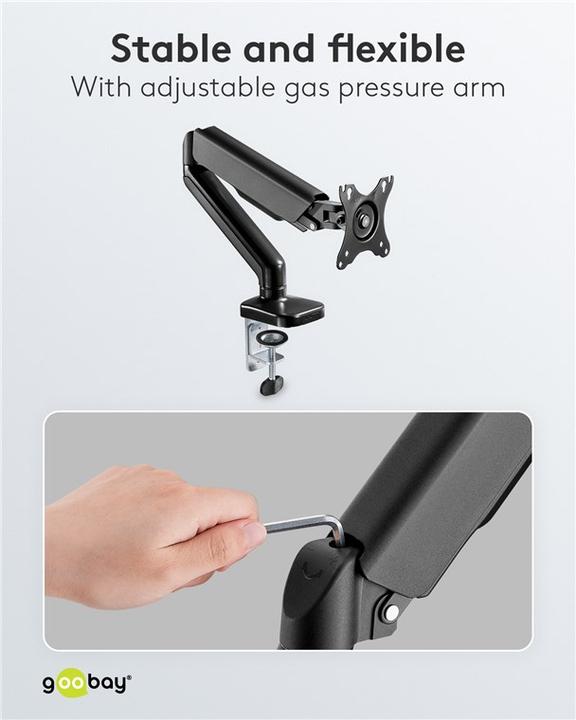 Actual product image Goobay monitor mount with gas strut (Table, 32", 9 kg)