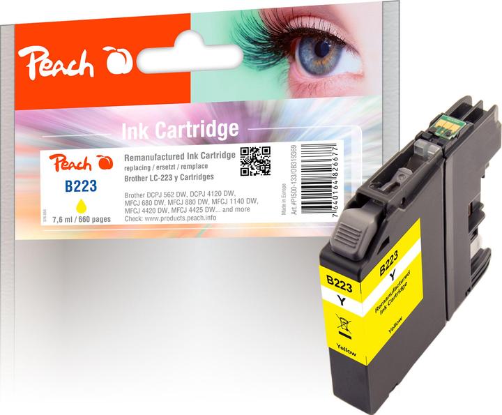 Produktbild Peach Tinte Brother LC-223 Yellow (Y)