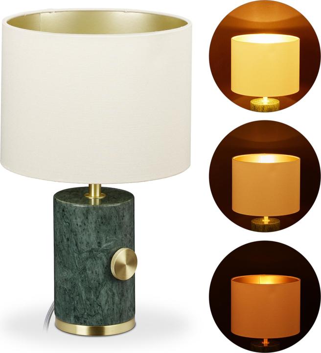 Actual product image Relaxdays Table lamp marble