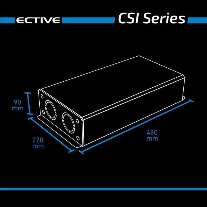 Actual product image Ective CSI 20 Sine wave inverter 2000W 24V