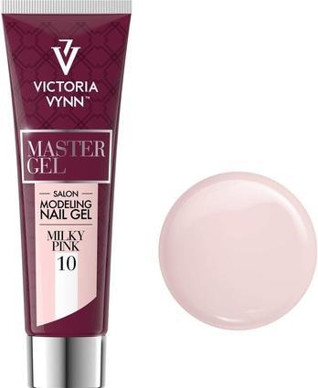 Actual product image Visconti Di Modrone Victoria Vynn Master Gel UV LED Modeling Gel Acrylic Builder 10 Milky Pink 60g (Artificial nails, Milky pink)