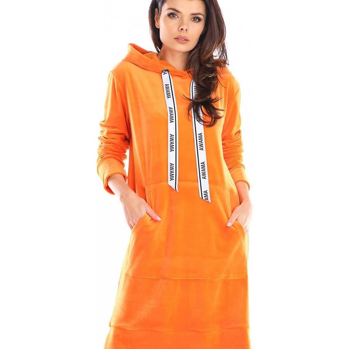 Awama, Damen, Kleider, Alltagskleid, Orange, (M)