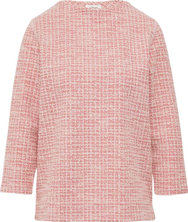 Actual product image S.Oliver Sweatshirt Bouclé-Sweatshirt im Boxy-Fit mit kleinem Stehkragen (40)