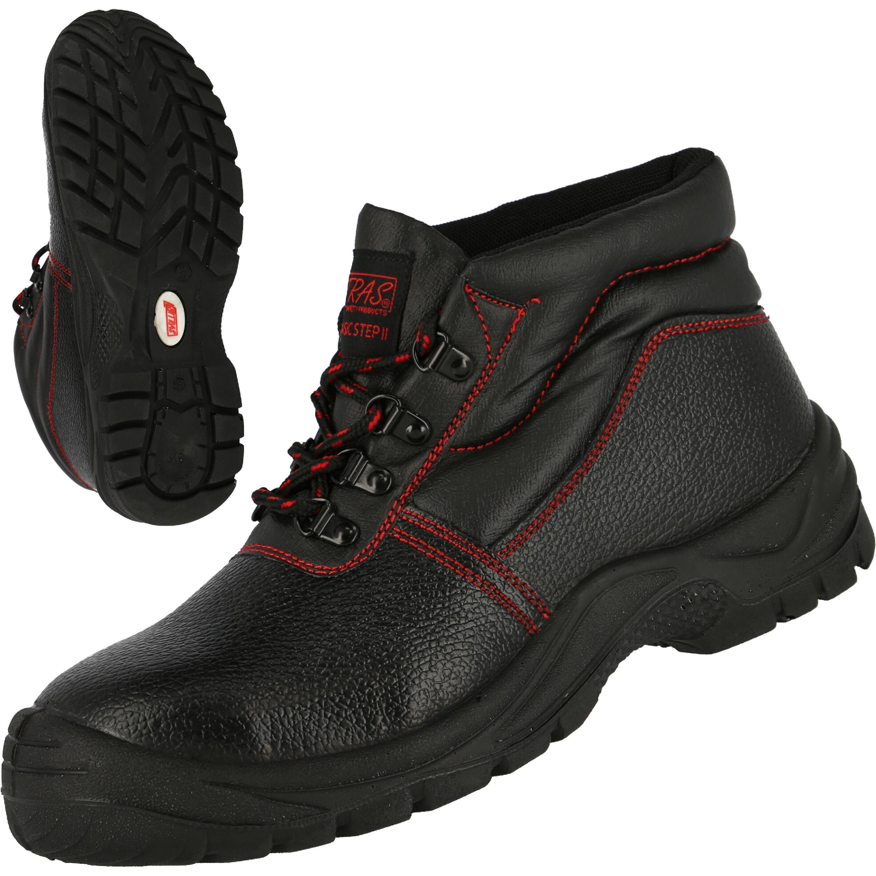 Thumbnail - Nitras, Sicherheitsschuhe, Sicherheitsstiefel BASIC STEP MID Grösse 42 schwarz S3 SRC EN ISO 20345 Volleder (S3, 42)