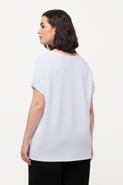 Produktbild Ulla Popken Pullover, Waffelstruktur, Oversized, Rundhals, Halbarm (50, 52)