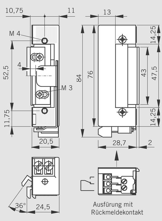 Produktbild Dormakaba Standard-Arbeitsstrom-Türöffner (Indoor)