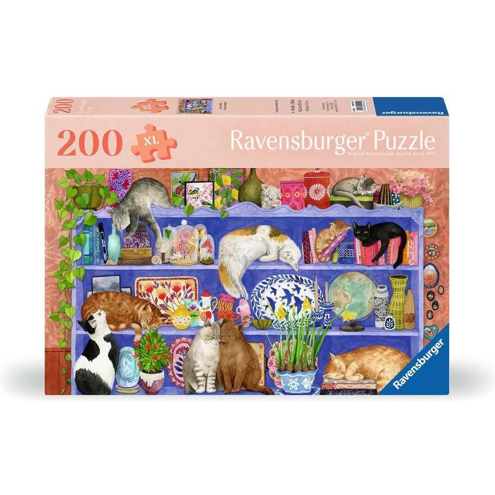 Ravensburger Puzzle 12001367 - Katzen im Regal - Puzzle für ältere Menschen und Senioren, mit 200 (200 Teile)