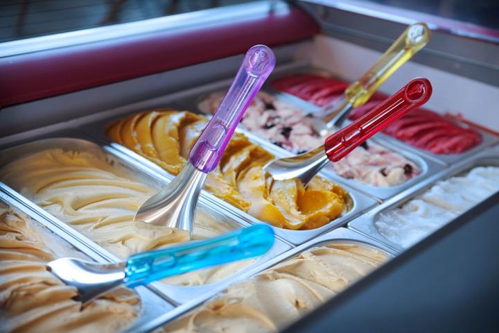 Image du produit Hendi Spatule à glace avec manche en Tritan Jaune (Boules de glace)