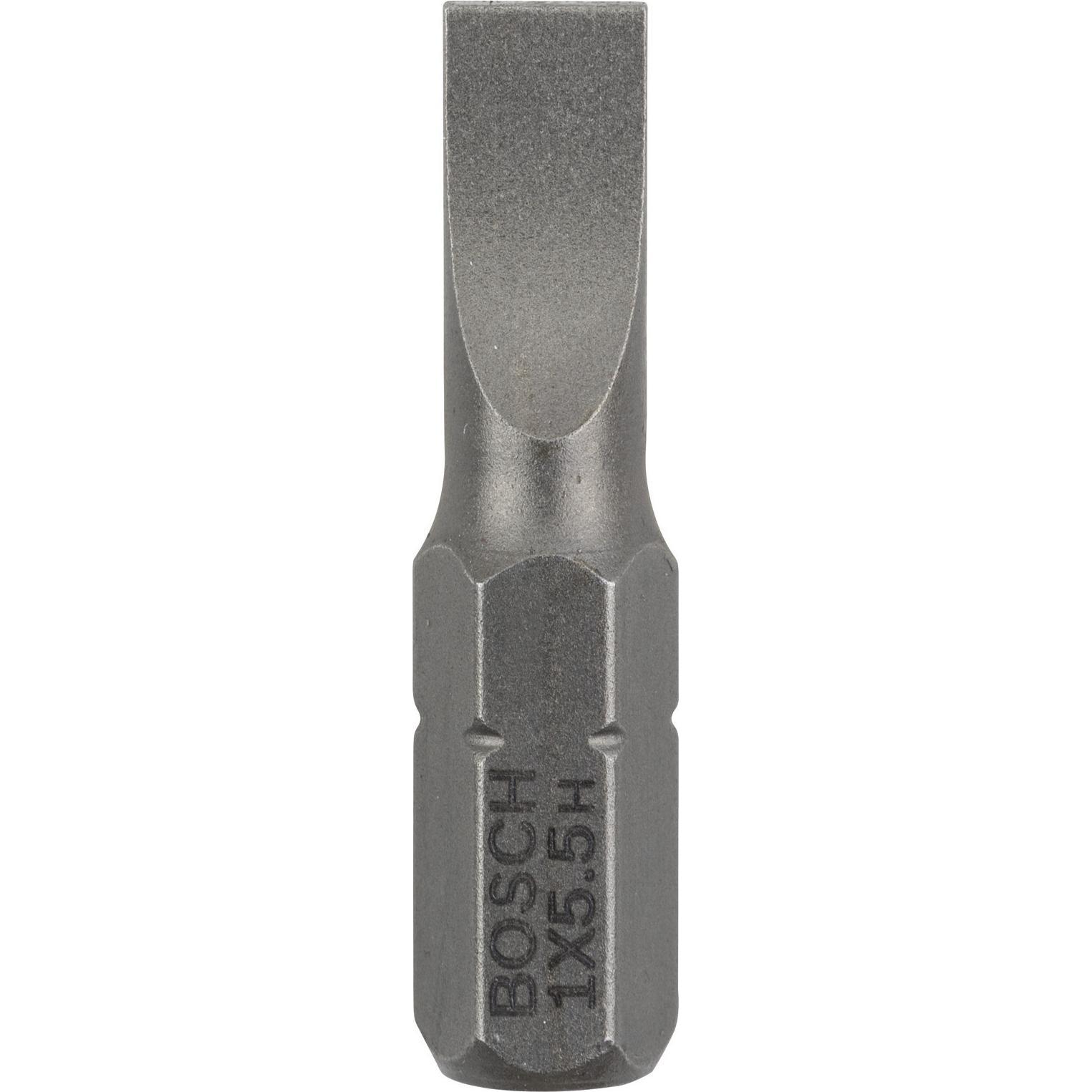 Bosch Professional Zubehör, Bits, Schrauberbit Extra-Hart S 1,0 x 5,5, 25 mm, 3er-Pack (5.5 mm)