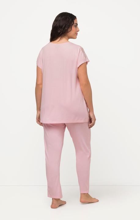 Produktbild Ulla Popken Pyjama, Spitze, V-Ausschnitt, Halbarm (46, 48)