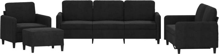 Immagine prodotto VidaXL Set di divani poltrona divano salotto design divano 4 pezzi velluto nero (4 posti)